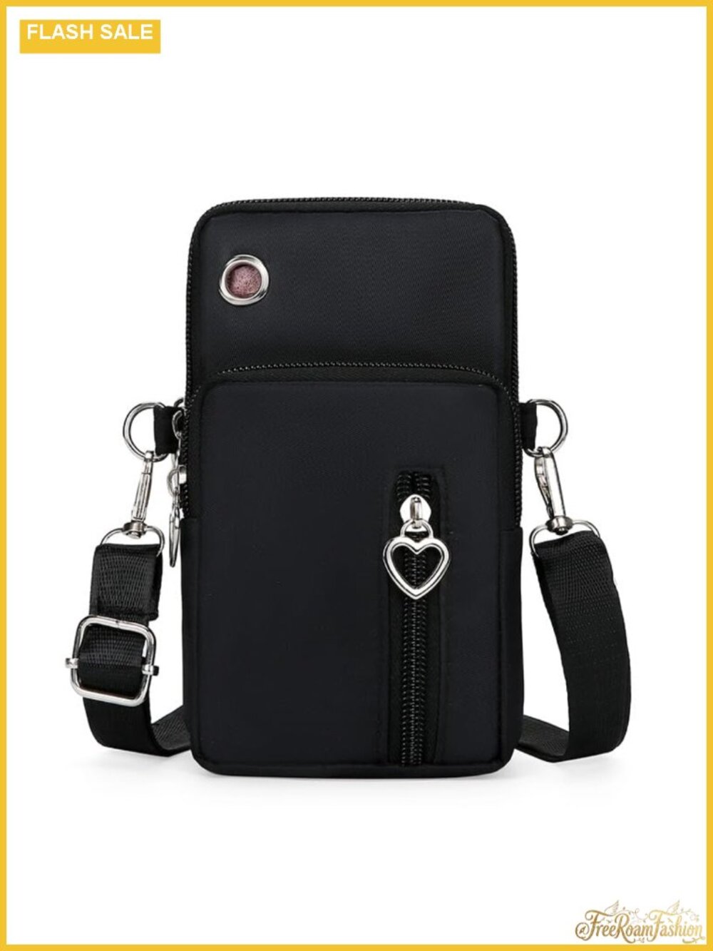 Small Nylon Crossbody Bag Mini Phone Purse with Strap and Wallet Arm Bag